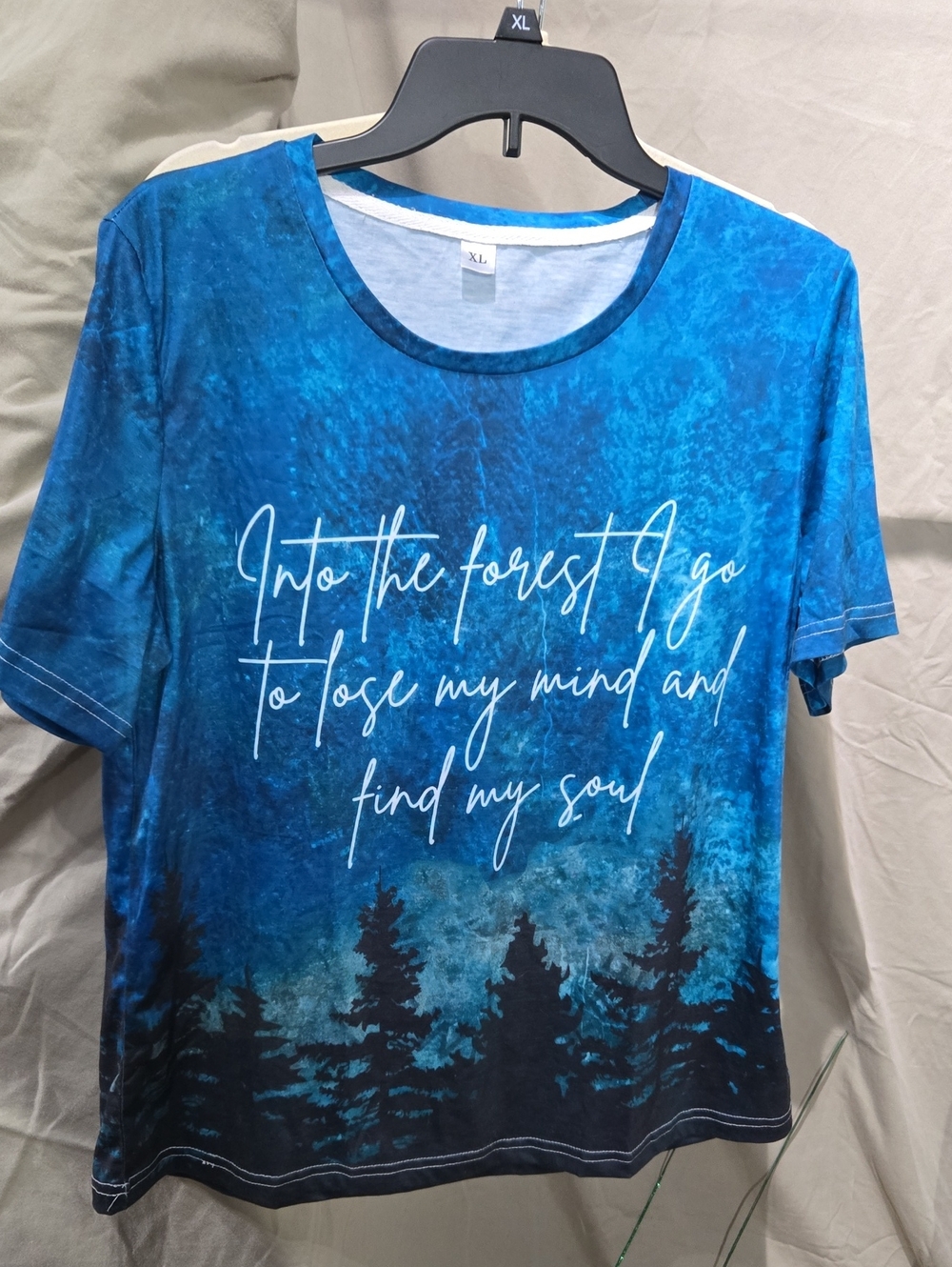 Blue Forest Script Short Sleeve Tee - Unbranded